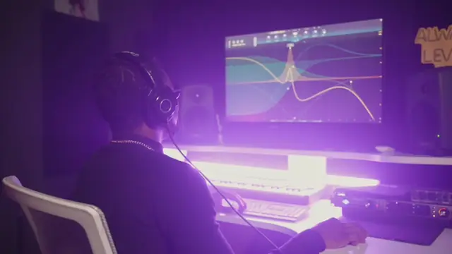 Sample frame from a music recording studio video dataset