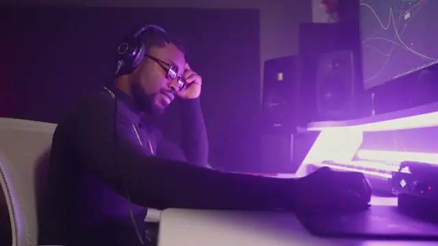 Sample frame from a music recording studio video dataset